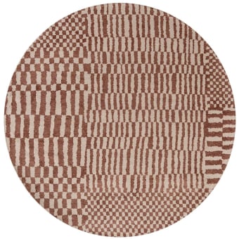 Round in-outdoor Berber rug