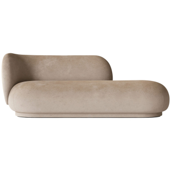 Rico Divan Faded Velvet Chaise Longue