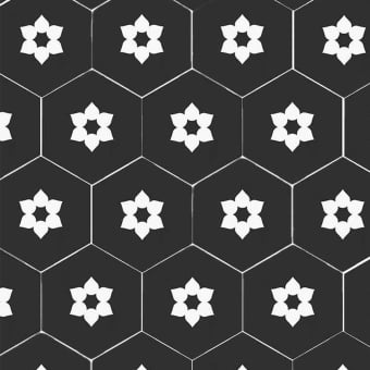 Carreau ciment Hexa B&W