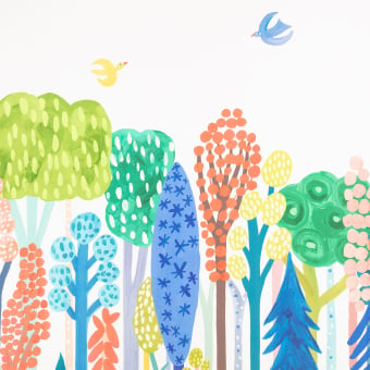 Stoff Rainbow Forest