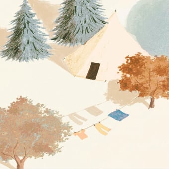 Papier peint Cabanes dans les bois