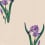 Iris panoramic wallpaper Bien Fait Plum B00270