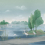 Loire green panoramic wallpaper Les Dominotiers Sauge DOM5118
