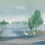 Papier peint panoramique Loire vert Les Dominotiers Sauge DOM5118