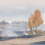 Loire green panoramic wallpaper Les Dominotiers Cappuccino DOM5119
