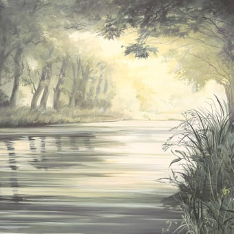 Panorama-Tapete Ruhiger Kanal