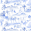 Carta da parati Ipanema Kariokas Blue WallP-IPA-Blue-01