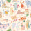 Papier peint panoramique adh&eacute;sif Meow Hovia Multicolor AN5062MU07W