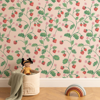 Little Strawberry self-adhesive wallpaper