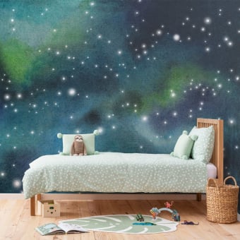 Galaxy Navy self-adhesive panoramic wallpaper