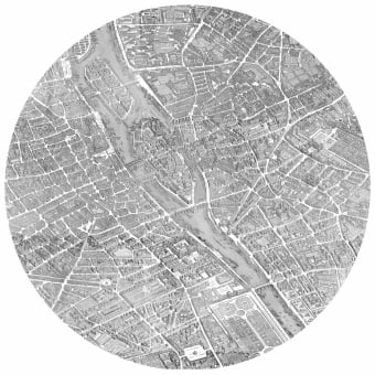 Carta da parati Plan de Turgot Rond
