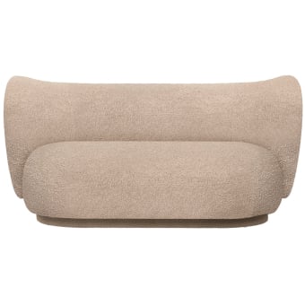 Rico 2-seater sofa in Raw Bouclé