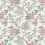 Tissu Genevieve Nina Campbell Teal/Coral/Ivory NCF4621-01