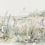 Papier peint panoramique Bunnies Coordonn&eacute; Indigo D00340