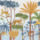 WildWood panoramic wallpaper Coordonn&eacute; Indigo D00385
