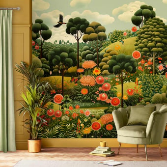 Panorama-Tapete Le jardin enchanté