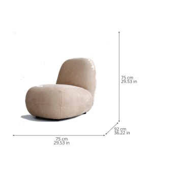 Toe Flat Nubuck Armchair