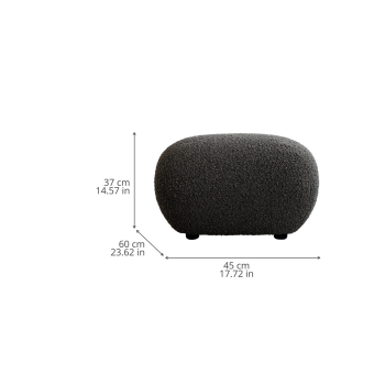 Toe Bouclé Pouf
