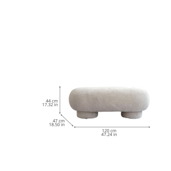 Big Foot Sheepskin Pouf