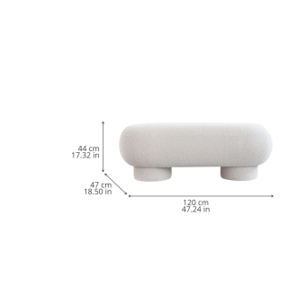 Big Foot Bouclé Pouf