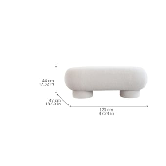 Pouf Big Foot Bouclé