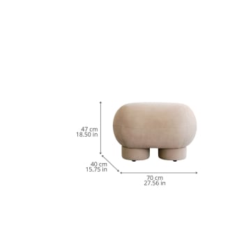 Big Foot Small Nubuck Pouf