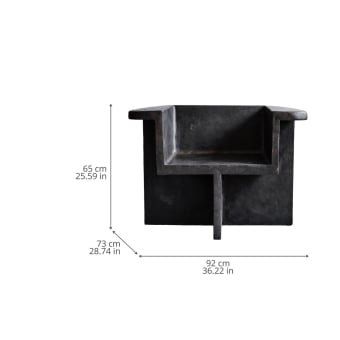 Brutus Fiber Concrete Armchair