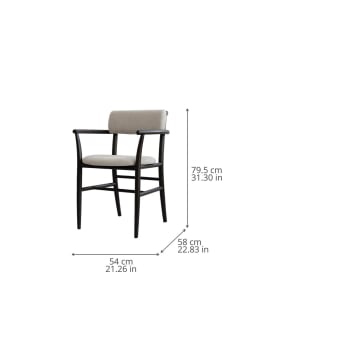Nama Linen Chair with Armrests