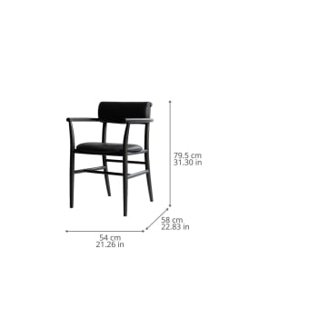 Nama Leather Chair with Armrests