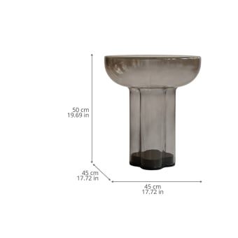 Crown Tall Glass Side Table