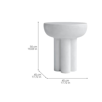 Table d'appoint Crown tall Fiber Concrete