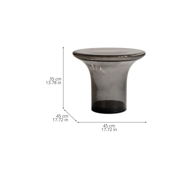 Beistelltisch Trumpet low Glass