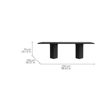 Arc dining table