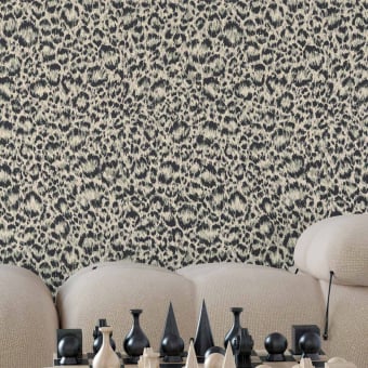 Hand-Painted Leopard Wallpaper