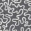 Rainforest Squiggle Panoramic Wallpaper Cole and Son Grey on charcoal 130/8028