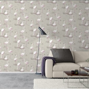 Papel pintado Flamingos 1