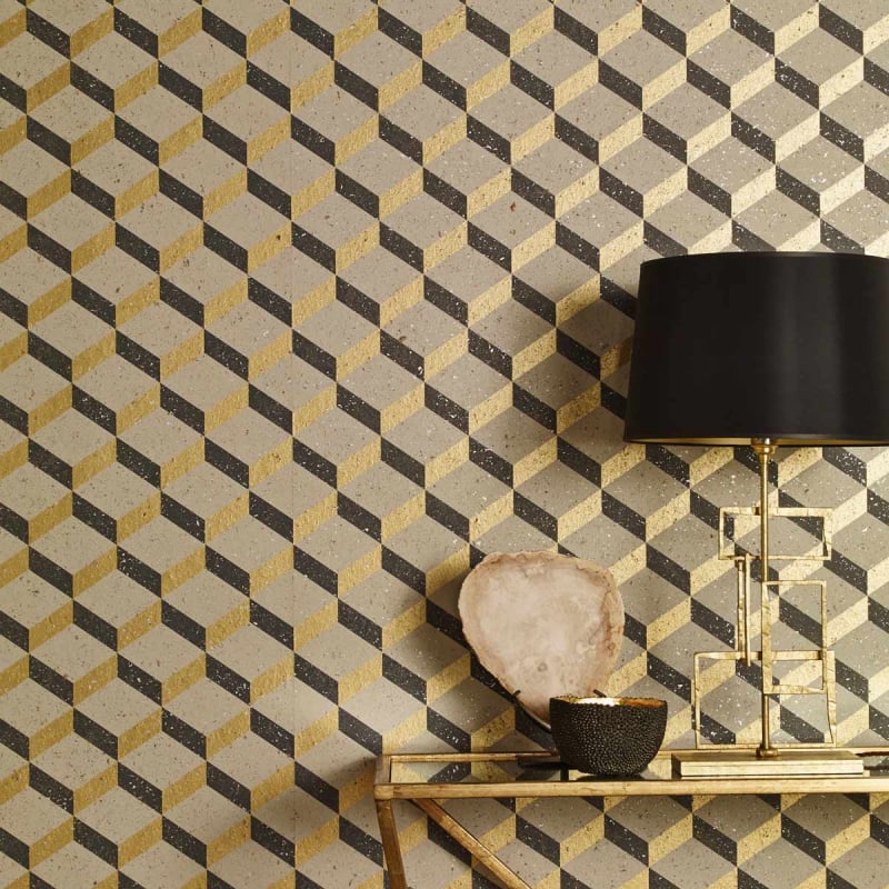 Printed Cork 3D Square wall covering Wall Wall Covering Nobilis