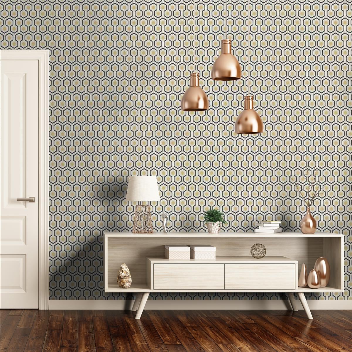 Hicks' Hexagon Wallpaper - Cole and Son, image size:1200x1200