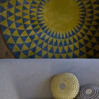 Concentric Chartreuse Rugs