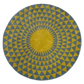 Concentric Chartreuse Rugs