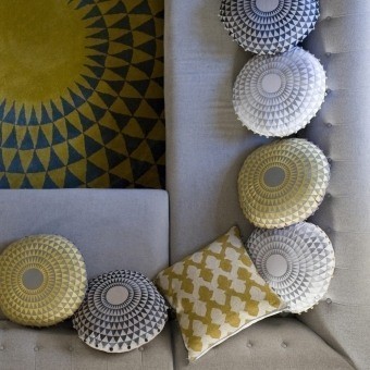 Concentric Cushion Linen