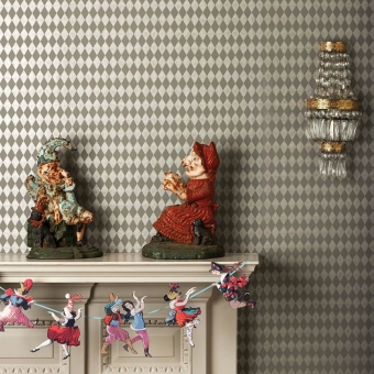 Titania Wallpaper Gris/Argent Cole and Son