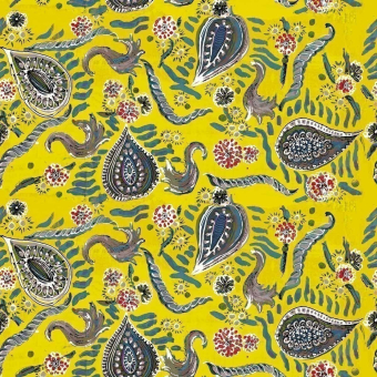 Maharani Fabric Jaune Lalie Design