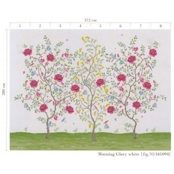 Carta da parati Murale Morning Glory White 372x280 cm Pip Studio