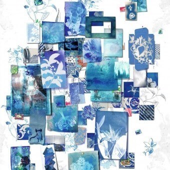 Follete Wallpaper Bleu de roi Christian Lacroix