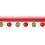 Opale beaded braid Houlès Rouge 33277-9500