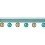 Opale beaded braid Houlès Turquoise 33277-9740