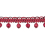 Palais Royal 4 cm Beaded fringe Houlès Cerise 33098-9440