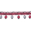 Palais Royal 4 cm Beaded fringe Houlès Rouge/Granite 33098-9491