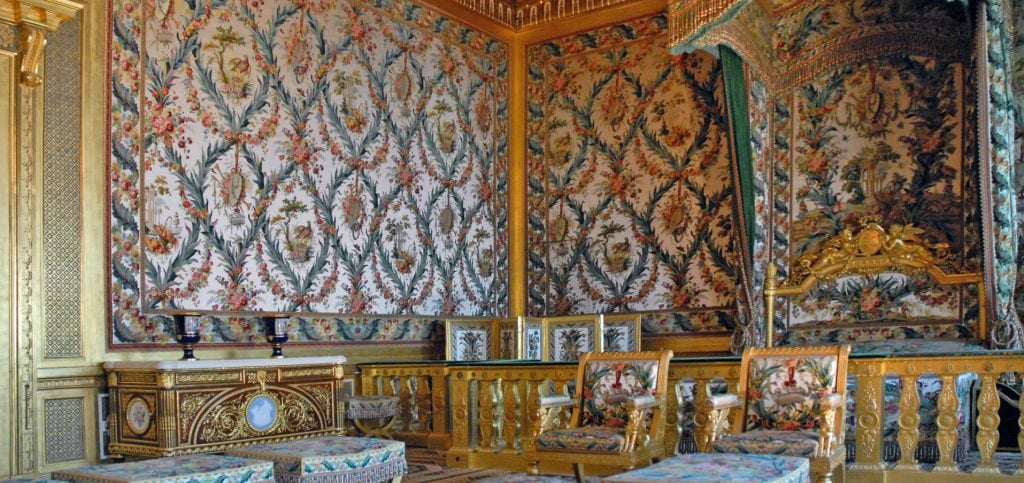 Le lampas broché de la chambre de l’Impératrice - Château de Fontainebleau